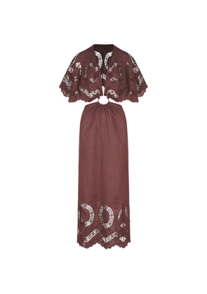 Johanna Ortiz Paradise broderie-anglaise maxi dress - Brown