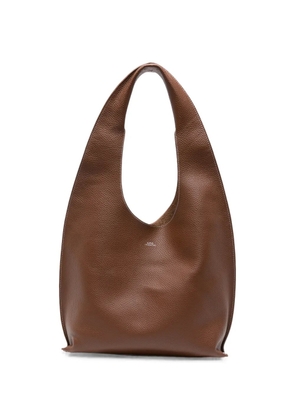 A.P.C. grained-leather shoulder bag - Brown