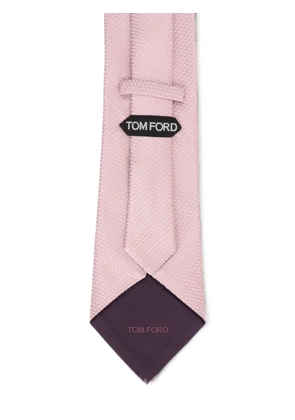 TOM FORD textured-weave tie - Pink