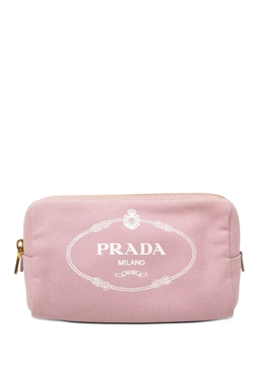 Prada Pre-Owned 2013-2026 Canvas Canapa Logo pouch - Pink