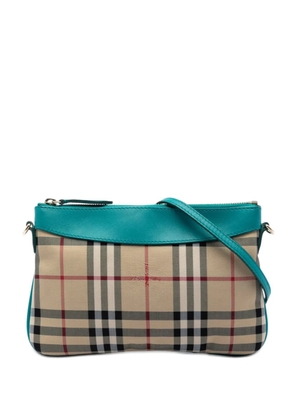 Burberry Pre-Owned 2000-2017 Haymarket Check Nylon Peyton crossbody bag - Blue