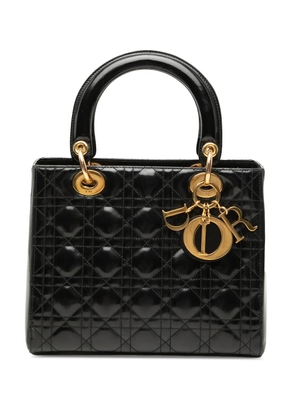 Christian Dior Pre-Owned 1997 Medium Patent Cannage Lady Dior satchel - Black