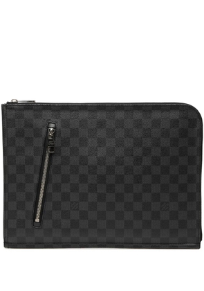Louis Vuitton Pre-Owned 2013 Damier Graphite Poche Documents Portfolio clutch bag - Black