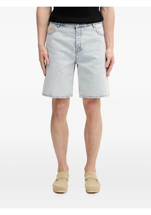 Drôle De Monsieur corduroy-trim shorts - Blue