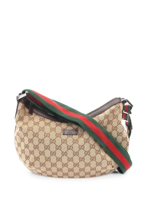 Gucci Pre-Owned 2000s GG canvas Web shoulder bag - Neutrals