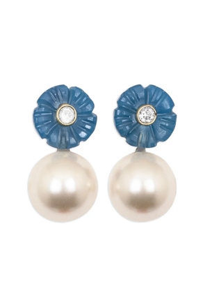 Jennifer Behr Libby flower chalcedony earrings - White
