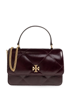 Tory Burch mini Kira diamond quilt distressed crossbody bag - Red