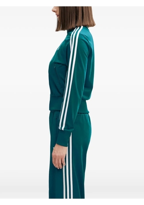 adidas Firebird logo-embroidered side-stripe zip-up sweatshirt - Green