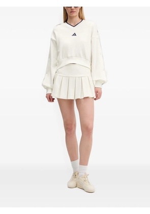 adidas logo-print press-stud sweater - Neutrals