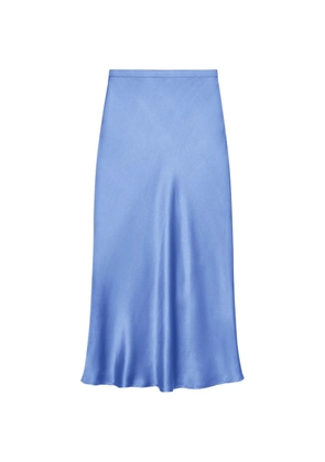 ANINE BING Bar silk skirt - storm blue