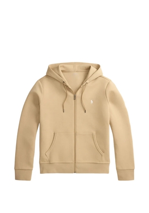 Polo Ralph Lauren logo-embroidered zip-up hoodie - Neutrals