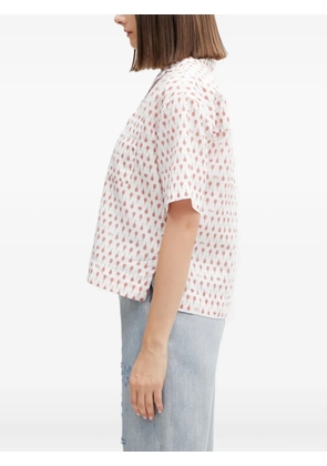 Lacoste tennis-racket-print short-sleeve shirt - White