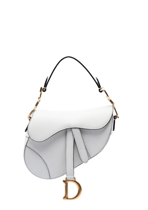 Christian Dior Pre-Owned 2019 Mini Grained Calfskin Saddle Bag satchel - White