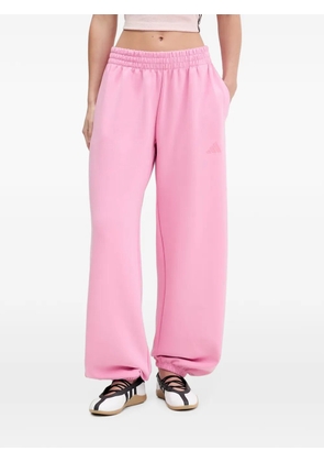 adidas Soft Lux elasticated-waistband logo-patch track pants - Pink