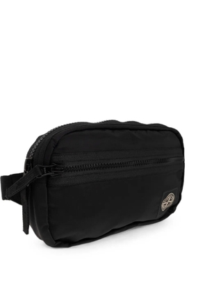 Stone Island logo-patch belt bag - Black