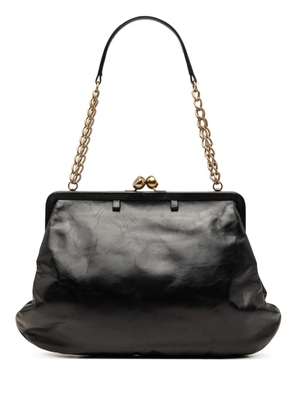CHANEL Pre-Owned 2002-2003 Glazed Calfskin Kiss Lock Frame shoulder bag - Black