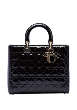 Christian Dior Pre-Owned 2012 Large Patent Cannage Lady Dior satchel - Purple