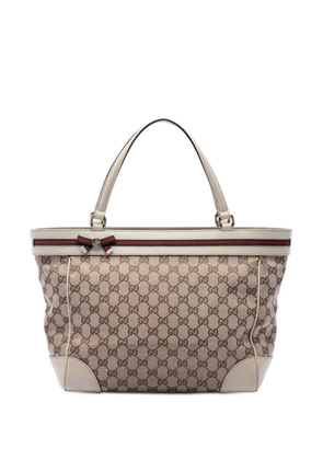 Gucci Pre-Owned 2016-2026 GG Canvas Web Mayfair tote bag - Neutrals