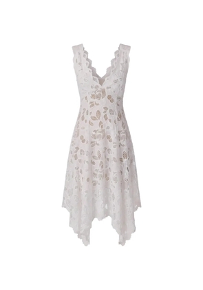 Monse eyelet laced midi dress - White