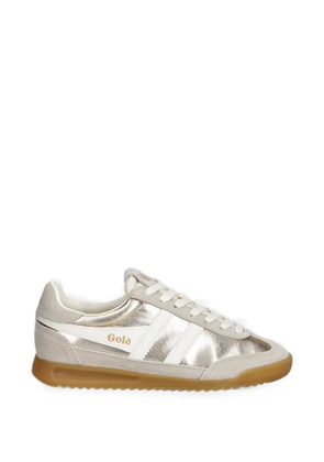 Gola Firefly metallic-effect panelled sneakers - Gold