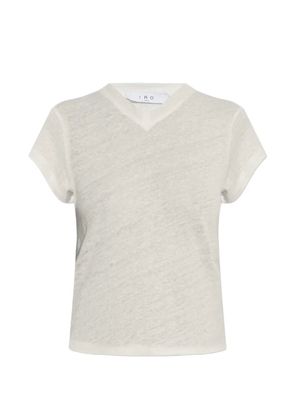 IRO V-neck linen T-shirt - Neutrals