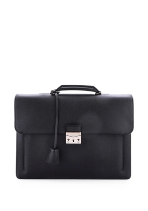 Louis Vuitton Pre-Owned Associe Cartable 2 Briefcase Taiga Leather business bag - Black