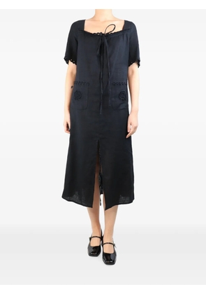 Sleeper lace-up midi dress - Black