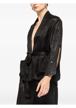 NISSA viscose shirt - Black