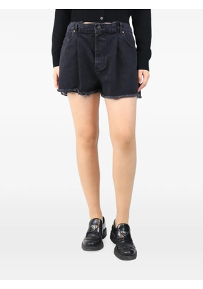 Raey frayed-edge denim mini shorts - Black