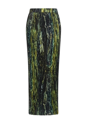 Roberto Cavalli pleated printed midi skirt - Green
