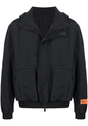 Heron Preston logo-print zip-up jacket - Black