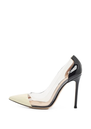 Gianvito Rossi Plexi patent leather pumps - White