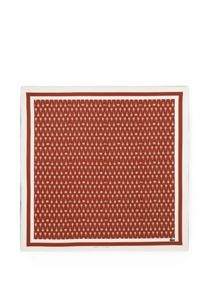 Lacoste x Roland Garros tennis-racket-print scarf - Brown