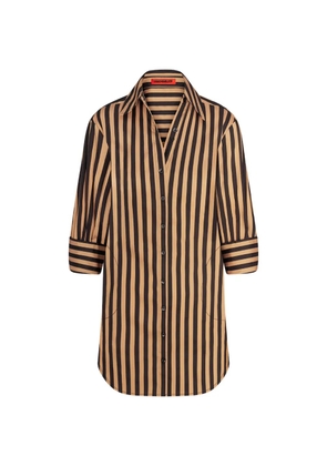 Simon Miller Kena striped mini shirt dress - Black