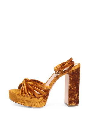 Loeffler Randall knot-detail platform sandals - Orange
