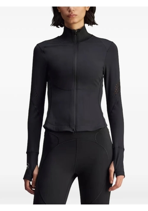 adidas perforated-detail zip-up training midlayer - Black