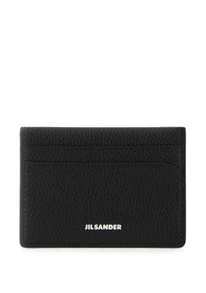 Jil Sander grained-leather card holder - Black