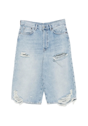 Acne Studios distressed denim shorts - Blue