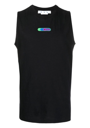 Off-White logo sleeveless T-shirt - Black