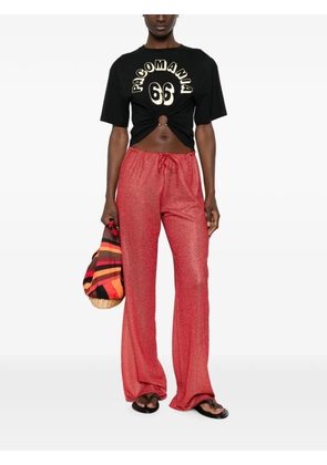 Oséree Lumière drawstring wide-leg trousers - Red