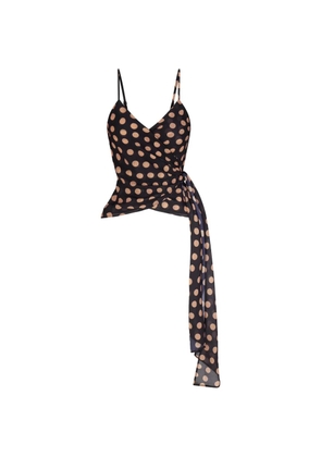 Simon Miller Marlowe polka-dot tie-fastening top - Black