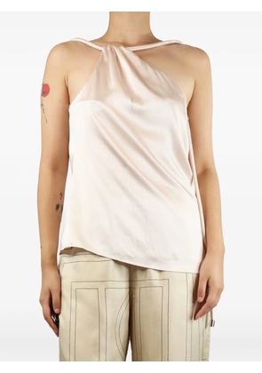 Et Ochs one-shoulder neck-tie top - Neutrals
