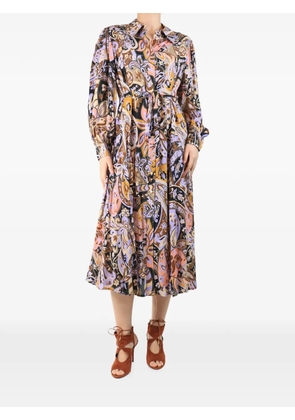 Rixo Georgina printed midi shirt dress - Purple