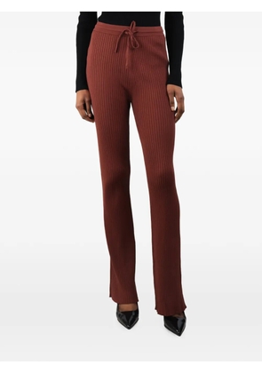 Nanushka ribbed drawstring-fastening trousers - Brown