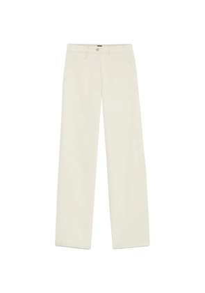 BOSS jacquard-effect wide-leg trousers - White
