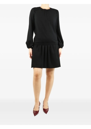 Isabel Marant Vintage pleated long-sleeve dress - Red