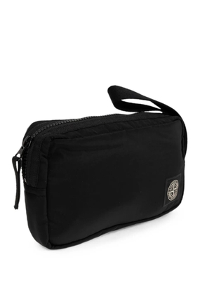 Stone Island logo-patch wristlet tote bag - Black