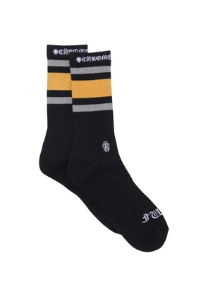 Chrome Hearts striped logo-embroidered socks - Black