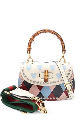 Gucci Pre-Owned 2010s Lovelight Bamboo 1947 patterned two-way handbag - White