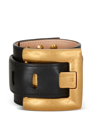 Balmain Anthem smooth leather bracelet - Black